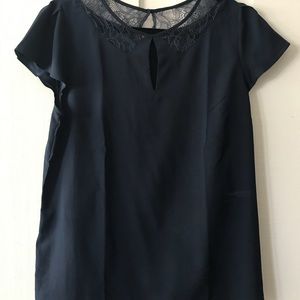 Navy Ann Taylor Top
